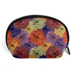 Vintage Floral Collage Pattern Accessory Pouches (large)  by dflcprints