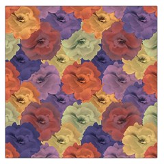 Vintage Floral Collage Pattern Large Satin Scarf (square)