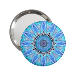 Sapphire Ice Flame, Light Bright Crystal Wheel 2 25  Handbag Mirrors by DianeClancy