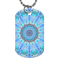 Sapphire Ice Flame, Light Bright Crystal Wheel Dog Tag (one Side) by DianeClancy