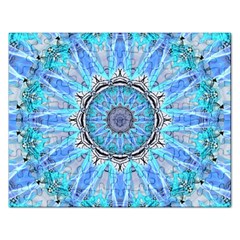 Sapphire Ice Flame, Light Bright Crystal Wheel Rectangular Jigsaw Puzzl by DianeClancy