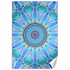 Sapphire Ice Flame, Light Bright Crystal Wheel Canvas 20  X 30   by DianeClancy