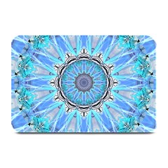 Sapphire Ice Flame, Light Bright Crystal Wheel Plate Mats by DianeClancy