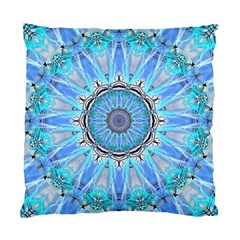 Sapphire Ice Flame, Light Bright Crystal Wheel Standard Cushion Case (one Side) by DianeClancy