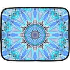 Sapphire Ice Flame, Light Bright Crystal Wheel Fleece Blanket (mini) by DianeClancy