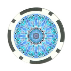 Sapphire Ice Flame, Light Bright Crystal Wheel Poker Chip Card Guards (10 Pack)  by DianeClancy