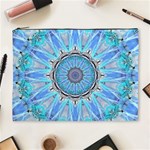 Sapphire Ice Flame, Light Bright Crystal Wheel Cosmetic Bag (XL) Front