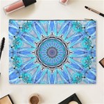 Sapphire Ice Flame, Light Bright Crystal Wheel Cosmetic Bag (XL) Back