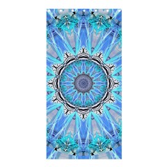 Sapphire Ice Flame, Light Bright Crystal Wheel Shower Curtain 36  X 72  (stall)  by DianeClancy