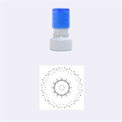 Sapphire Ice Flame, Light Bright Crystal Wheel Rubber Round Stamps (small) by DianeClancy