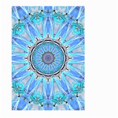 Sapphire Ice Flame, Light Bright Crystal Wheel Large Garden Flag (two Sides) by DianeClancy