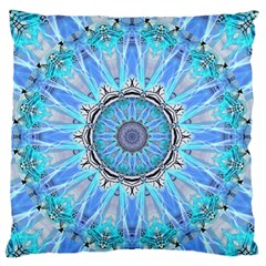 Sapphire Ice Flame, Light Bright Crystal Wheel Standard Flano Cushion Case (two Sides) by DianeClancy