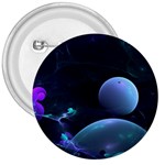 The Music Of My Goddess, Abstract Cyan Mystery Planet 3  Buttons Front