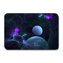 The Music Of My Goddess, Abstract Cyan Mystery Planet Plate Mats by DianeClancy