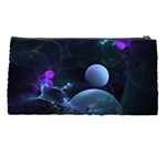 The Music Of My Goddess, Abstract Cyan Mystery Planet Pencil Cases Back