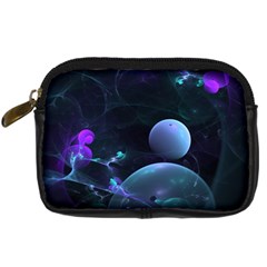 The Music Of My Goddess, Abstract Cyan Mystery Planet Digital Camera Cases by DianeClancy