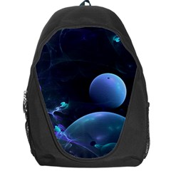 The Music Of My Goddess, Abstract Cyan Mystery Planet Backpack Bag