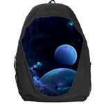 The Music Of My Goddess, Abstract Cyan Mystery Planet Backpack Bag Front