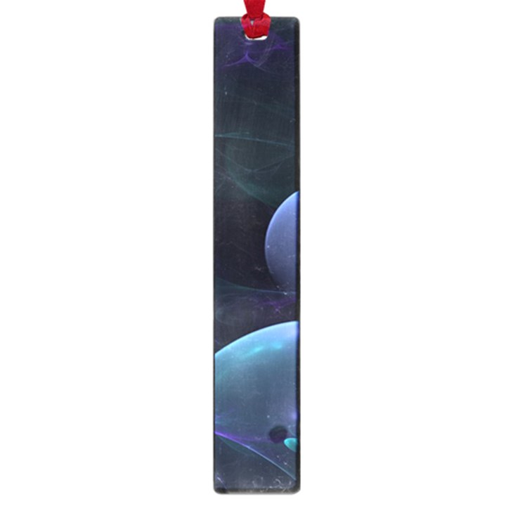 The Music Of My Goddess, Abstract Cyan Mystery Planet Large Book Marks