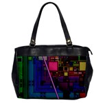 Jewel City, Radiant Rainbow Abstract Urban Office Handbags Front