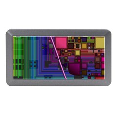 Jewel City, Radiant Rainbow Abstract Urban Memory Card Reader (mini) by DianeClancy