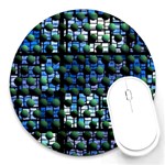 Looking Out At Night, Abstract Venture Adventure (venture Night Ii) Round Mousepads Front