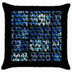 Looking Out At Night, Abstract Venture Adventure (venture Night Ii) Throw Pillow Case (black) by DianeClancy