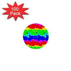 Colorful Digital Abstract  1  Mini Buttons (100 Pack)  by dflcprints