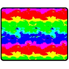 Colorful Digital Abstract  Fleece Blanket (medium) 