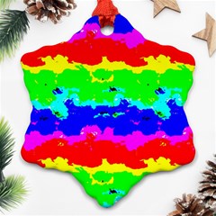 Colorful Digital Abstract  Snowflake Ornament (2-side) by dflcprints