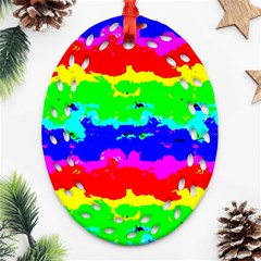 Colorful Digital Abstract  Ornament (oval Filigree)  by dflcprints