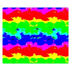 Colorful Digital Abstract  Double Sided Flano Blanket (small) 