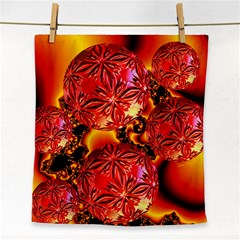  Flame Delights, Abstract Red Orange Face Towel by DianeClancy