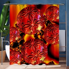  Flame Delights, Abstract Red Orange Shower Curtain 60  X 72  (medium) 