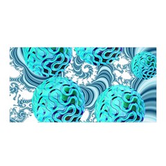 Teal Sea Forest, Abstract Underwater Ocean Satin Wrap by DianeClancy