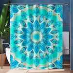 Blue Ice Goddess, Abstract Crystals Of Love Shower Curtain 60  x 72  (Medium)  60 x72  Curtain