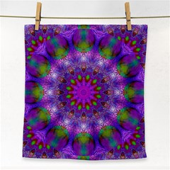 Rainbow At Dusk, Abstract Star Of Light Face Towel by DianeClancy