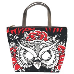 Dark Owl Bucket Handbag