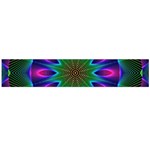 Star Of Leaves, Abstract Magenta Green Forest Flano Scarf (Large) Front