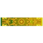 Yellow Green Abstract Wheel Of Fire Flano Scarf (Small) Back