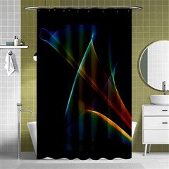 Abstract Rainbow Lily, Colorful Mystical Flower  Shower Curtain 48  X 72  (small)  by DianeClancy