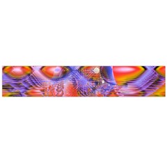 Crystal Star Dance, Abstract Purple Orange Flano Scarf (large)