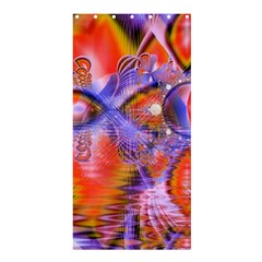 Crystal Star Dance, Abstract Purple Orange Shower Curtain 36  X 72  (stall)  by DianeClancy