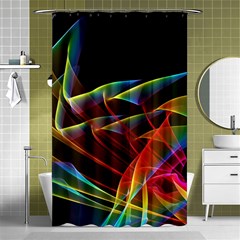 Dancing Northern Lights, Abstract Summer Sky  Shower Curtain 48  X 72  (small)  by DianeClancy