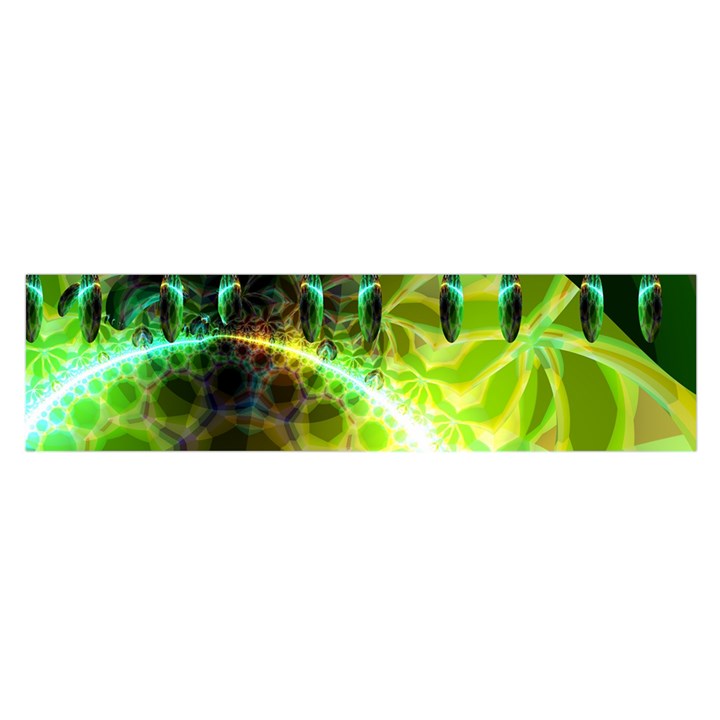 Dawn Of Time, Abstract Lime & Gold Emerge Satin Scarf (Oblong)