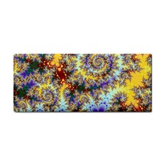 Desert Winds, Abstract Gold Purple Cactus  Hand Towel by DianeClancy