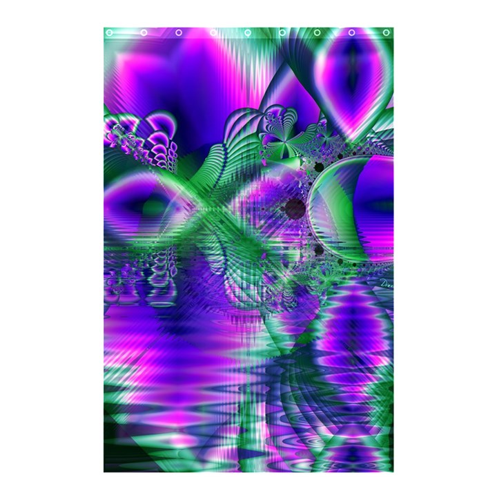 Evening Crystal Primrose, Abstract Night Flowers Shower Curtain 48  x 72  (Small) 