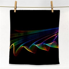  Flowing Fabric Of Rainbow Light, Abstract  Face Towel by DianeClancy