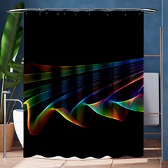  Flowing Fabric Of Rainbow Light, Abstract  Shower Curtain 60  X 72  (medium)  by DianeClancy