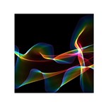 Fluted Cosmic Rafluted Cosmic Rainbow, Abstract Winds Small Satin Scarf (Square) Front